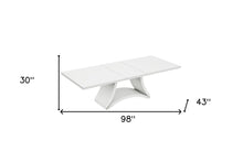 Load image into Gallery viewer, 98" Solid Manufactured Wood Dining Table - White