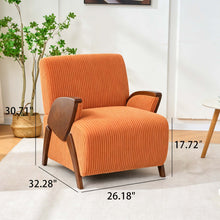 Load image into Gallery viewer, Armrest Accent Chair - Dark Orange