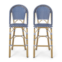 Load image into Gallery viewer, Outdoor Pe Rattan French Barstool Set