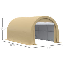 Load image into Gallery viewer, Outsunny - 10' x 16' Carport, Heavy Duty Portable Garage Storage Tent With Large Zippered Door, Anti-Uv Pe Canopy Cover For Car, Truck, Boat, Motorcycle, Bike, Garden Tools, Outdoor Work