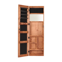 Load image into Gallery viewer, Jewelry Armoire Organizer With Full Length Mirror, Wall Mounted Lockable Cabinet With LED Light