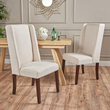 Load image into Gallery viewer, Modern Wingback Dining Chair (Set of 2) With Upholstered - Ivory