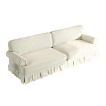 Load image into Gallery viewer, Luxuriously Comfortable Cloud Couch Sofa With Elegant Rolled Arms & Pleated Skirt Design