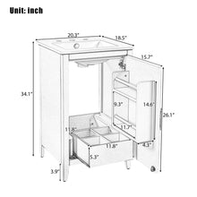 Load image into Gallery viewer, Modern Bathroom Vanity With Sink, Functional Drawer, Soft- Closing Door