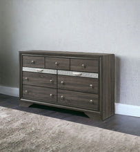 Load image into Gallery viewer, Solid Wood, Nine Drawer Triple Dresser - Gray