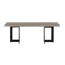 Load image into Gallery viewer, Modern Concrete Steel Coffee Table - Dark Gray And Black