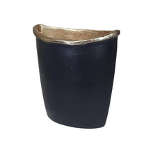 Load image into Gallery viewer, Oval Table Vase (568853) - Black / Gold