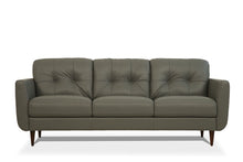 Load image into Gallery viewer, Leather Sofa With Black Legs - Green