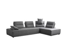Load image into Gallery viewer, 100% Polyester Stationary L Shaped Two Piece Sofa Chaise - Gray