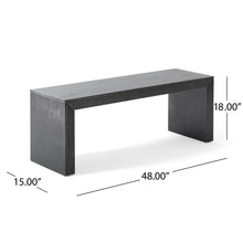 Load image into Gallery viewer, Acacia Wood Dining Bench, Farmhouse Style