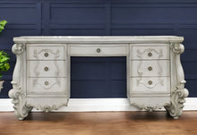 Load image into Gallery viewer, 67" Wood Vanity Table With Seven Drawers - Antiqued White