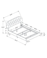 Load image into Gallery viewer, Bed Upholstered Look