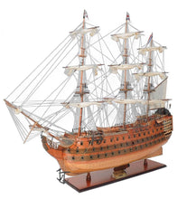 Load image into Gallery viewer, Hand Painted Model Boat Tabletop Sculpture (401840) - Brown
