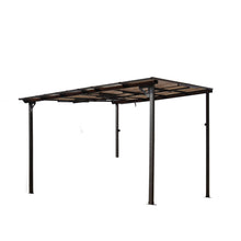 Load image into Gallery viewer, Wall Mounted Outdoor Pergola Gazebo, Heavy Duty Metal Awning With Roof