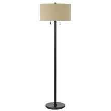 Load image into Gallery viewer, Two Light Traditional Shaped Floor Lamp With Brown Rectangular Shade - Bronze