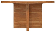 Load image into Gallery viewer, 60" Rounded Solid Wood Pedestal Base Dining Table - Natural
