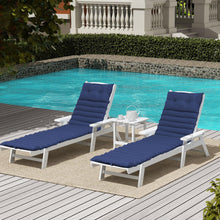 Load image into Gallery viewer, 72.83" Outdoor Lounge Chairs (Set of 2), Cushion Replacement Patio Funiture Seat Cushion Chaise Lounge Cushion - Navy Blue