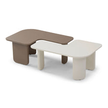 Load image into Gallery viewer, 2 Pieces Modular Coffee Table Set, Free Combination - Khaki / White