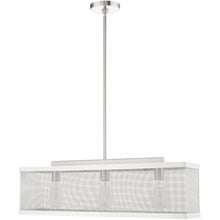 Load image into Gallery viewer, 18" Three Light Dimmable Chandelier With Shades - Nickel