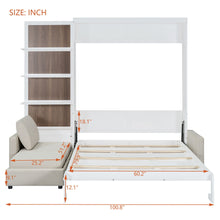 Load image into Gallery viewer, Murphy Bed With Sofa And Shelves