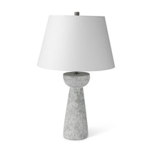 Load image into Gallery viewer, 27" Gray Round Bedside Lamp With Empire Shade