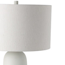 Load image into Gallery viewer, 30" Cream Round Bedside Lamp With Drum Shade