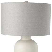Load image into Gallery viewer, 33" Cream Round Bedside Lamp With Drum Shade