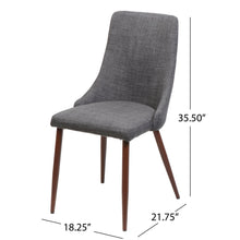 Load image into Gallery viewer, Mid Century Modern Fabric Armless Dining Chair