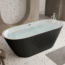 Load image into Gallery viewer, Freestanding Bathtub With Diamond Pattern Design
