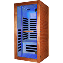 Load image into Gallery viewer, Single Person Sauna Room With LED Lighting, Epoxy Heating Plates, And Compact Design - American White Oak