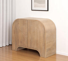 Load image into Gallery viewer, 32" Solid Wood Texture Door Accent Cabinet With Two Doors - Natural