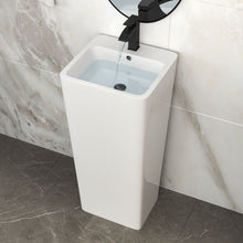 Load image into Gallery viewer, Pedestal Sink 16" For Powder Rooms - White