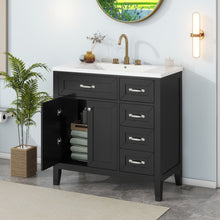 Load image into Gallery viewer, Modern Bathroom Vanity With Sink, Freestanding With Drawers And Doors