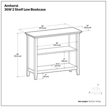Load image into Gallery viewer, Amherst - 2 Shelf Bookcase - Brown