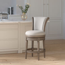 Load image into Gallery viewer, Swivel Barstool With High-Back