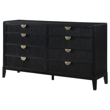 Load image into Gallery viewer, Mason - 8 Drawer Dresser With Fluted Design - Black