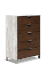 Load image into Gallery viewer, Five Drawer Chest - Dark Walnut And Gray