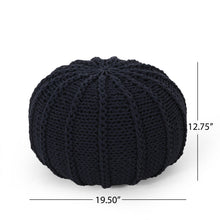 Load image into Gallery viewer, Bordeaux - Knitted Round Pouf Ottoman And Floor Cushion