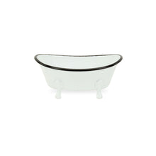 Load image into Gallery viewer, Fabric Hand Painted Decorative Tub Tabletop Sculpture - White