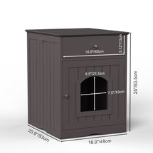 Load image into Gallery viewer, Pet House Cat Litter Box Enclosure With Drawer, Side Table