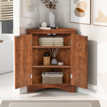 Load image into Gallery viewer, Triangle Bathroom Storage Cabinet With Adjustable Shelves, Freestanding Floor Cabinet For Home Kitchen