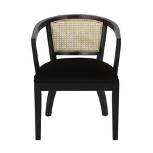 Load image into Gallery viewer, Elegant Dining Chair With Cane Web Backrests And Velvet Upholstery