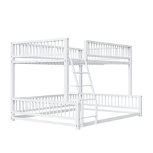 Load image into Gallery viewer, Bunk Bed Frame With Ladder And Safety Guardrails