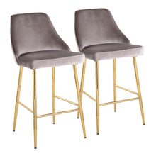 Load image into Gallery viewer, Marcel - Contemporary / Glam Counter Stool (Set of 2) - Gold / Silver