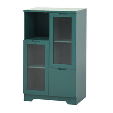 Load image into Gallery viewer, Modern Cabinet With Glass Doors And Drawer