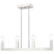 Load image into Gallery viewer, 17'' Four-Light Dimmable Chandelier With Shades - Nickel