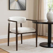 Load image into Gallery viewer, Aluminum Open Back Dining Arm Chair - White / Black
