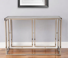 Load image into Gallery viewer, Faux Marble Frame Console Table - Champagne / Gold