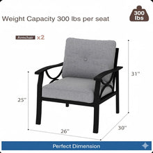 Load image into Gallery viewer, All-Weather Armchairs With Cushions, Modern Sculptural Design (Set of 2)