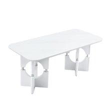 Load image into Gallery viewer, Modern Dining Table With Sleek Hollow-Out Frame And Accents